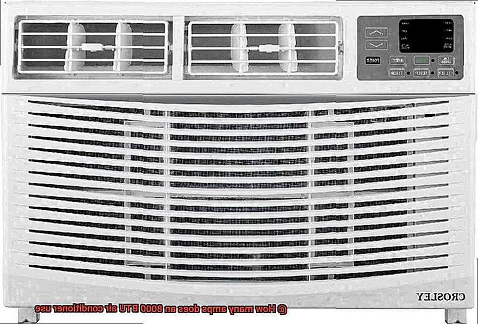 How many amps does an 8000 BTU air conditioner use?